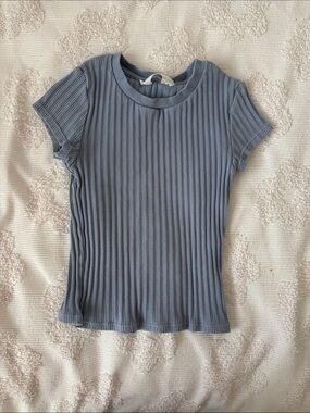 Girl’s H&M Ripped Light Blue Top